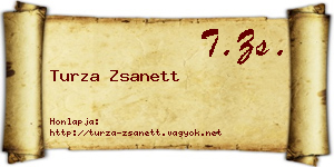 Turza Zsanett névjegykártya
